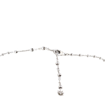 Gucci Double G Flora Diamond 18k White Gold Necklace