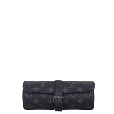 Louis Vuitton 3 Watch Case Monogram Eclipse