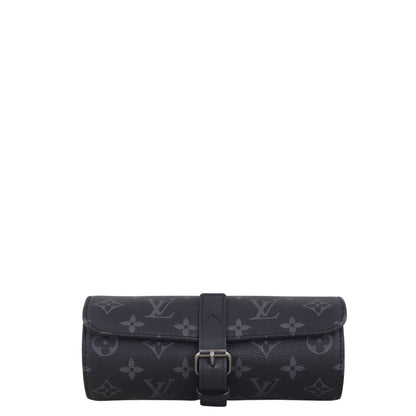 Louis Vuitton 3 Watch Case Monogram Eclipse