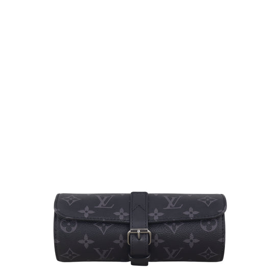 Louis Vuitton 3 Watch Case Monogram Eclipse
