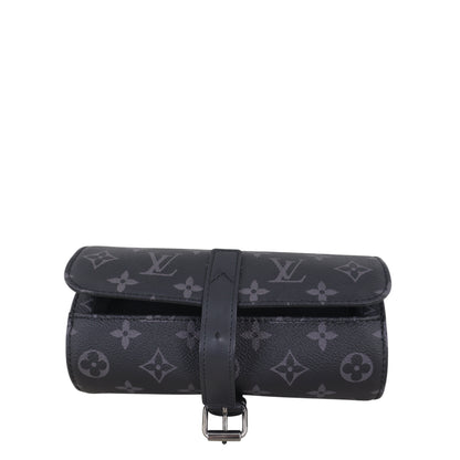 Louis Vuitton 3 Watch Case Monogram Eclipse
