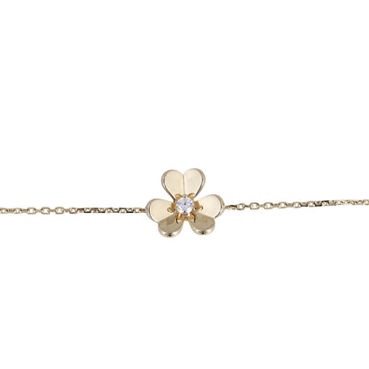 Van Cleef & Arpels Frivole Diamond 18k Yellow Gold Chain Bracelet Mini