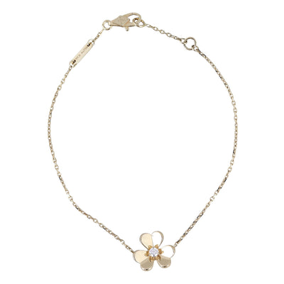 Van Cleef & Arpels Frivole Diamond 18k Yellow Gold Chain Bracelet Mini