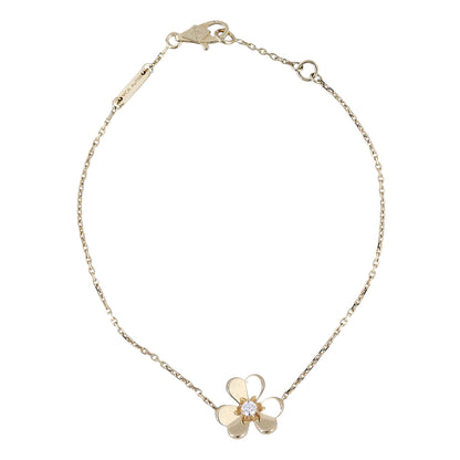 Van Cleef & Arpels Frivole Diamond 18k Yellow Gold Chain Bracelet Mini