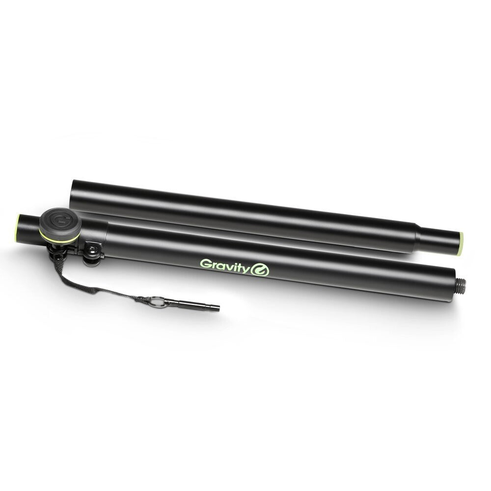 Gravity 140cm Adjustable 35mm to 35mm 2-Part Pole Stand SP3332TPB For Speaker