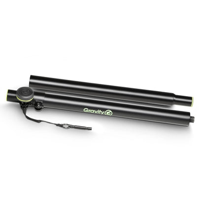 Gravity 140cm Adjustable 35mm to 35mm 2-Part Pole Stand SP3332TPB For Speaker