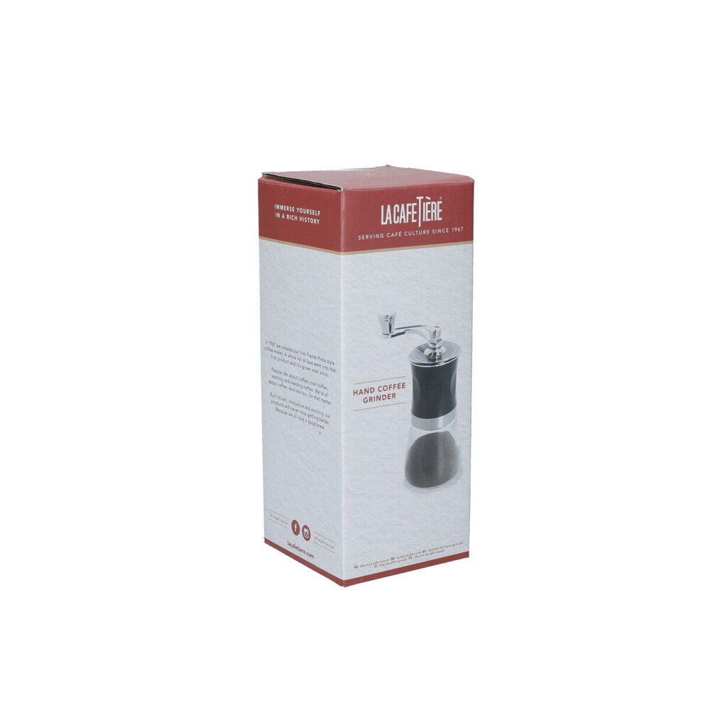 La Cafetiere 19.5cm Manual Stainless Steel Coffee Grinder Black - Small