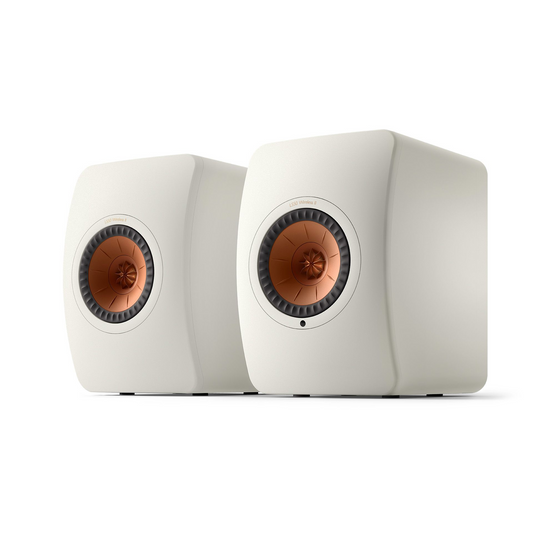 KEF LS50 II Wireless HiFi Speakers Pair (Mineral White)