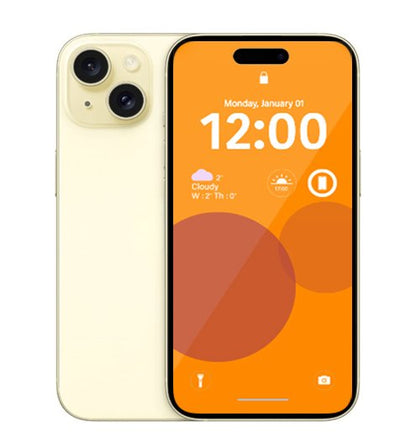 Apple iPhone 15 128GB - Yellow - [*Refurbished: As New condition]