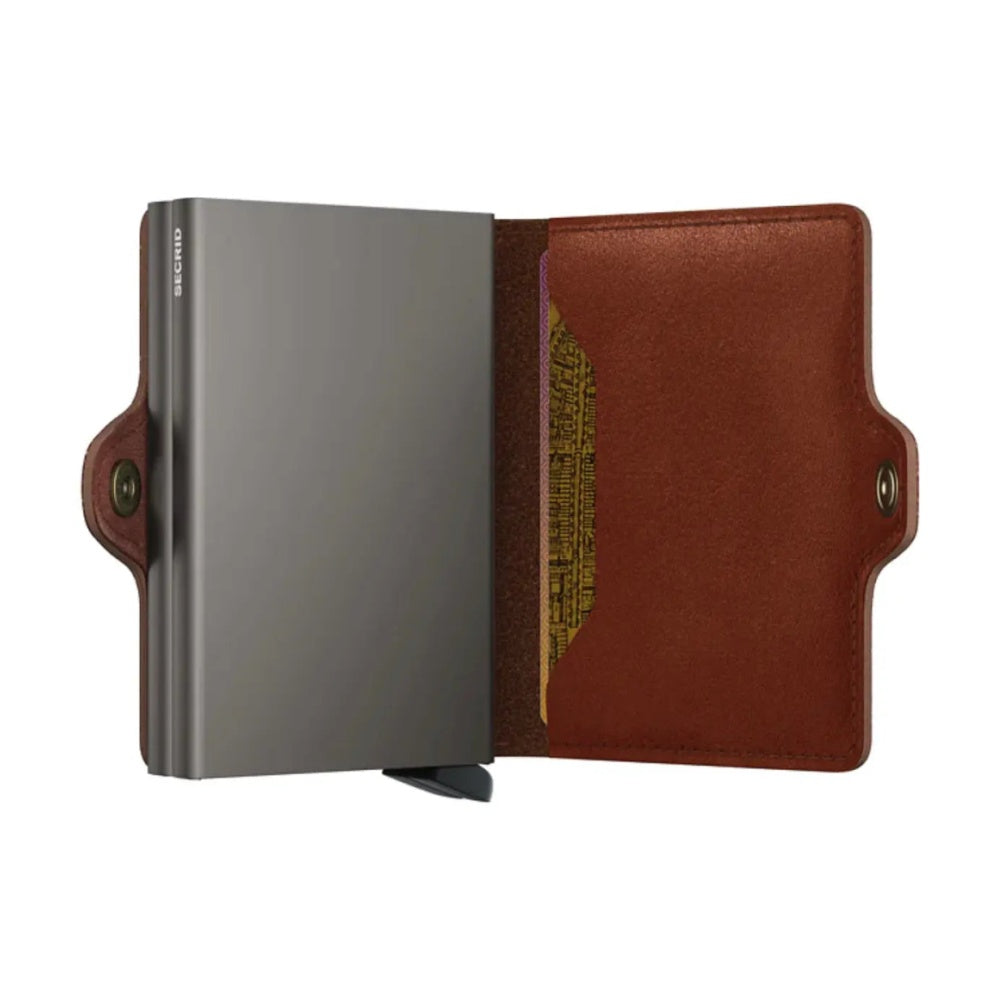 Secrid Twinwallet Compact RFID Mens Travel Leather Wallet Texano Saddle