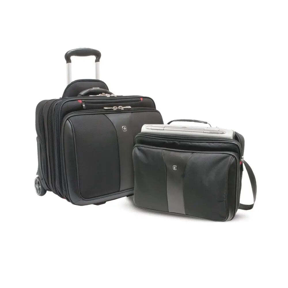 Wenger 2pc Patriot Business Set with Comp-U-Roller and 15.4" Laptop Case (Black)