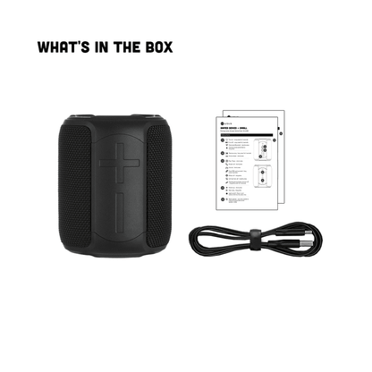 Wave 12W LED BT Portable Speaker - Small (Black)