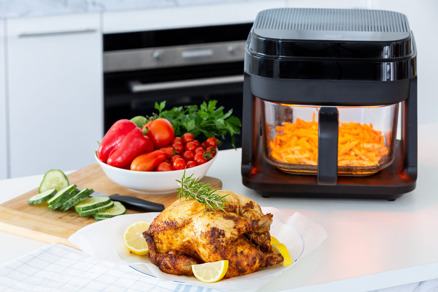 Healthy Choice 6.5L Glass Digital Air Fryer Oven 1200W