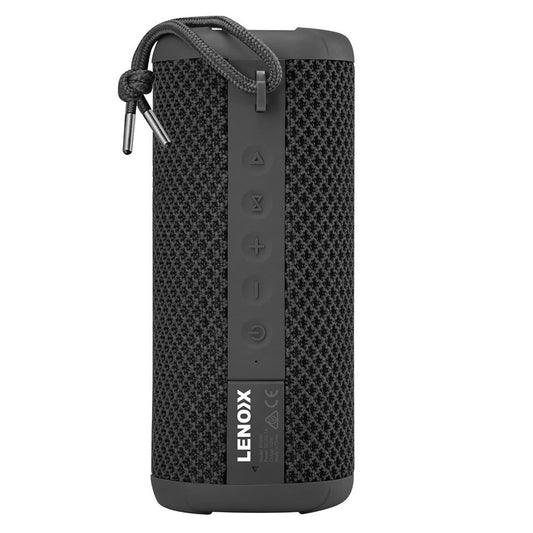 Lenoxx IPX7 Waterproof Portable Wireless Streaming Speaker for Smartphones Black