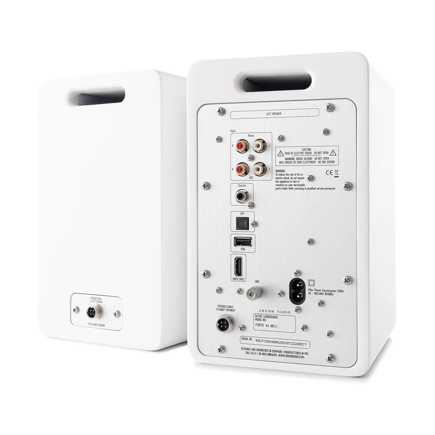 Argon Audio FORTE White A4 MK2 Bookshelf Speakers