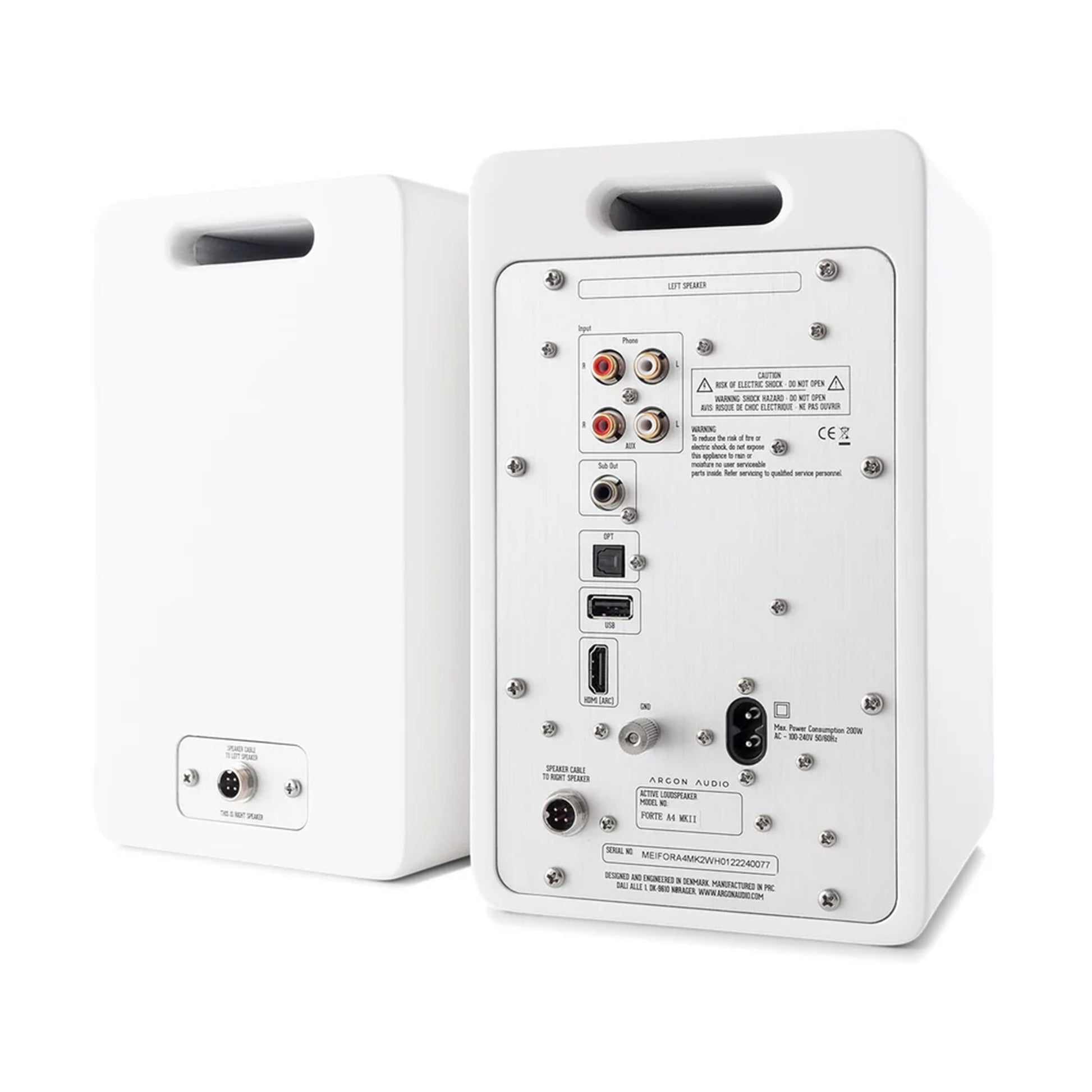 Argon Audio FORTE White A4 MK2 Bookshelf Speakers