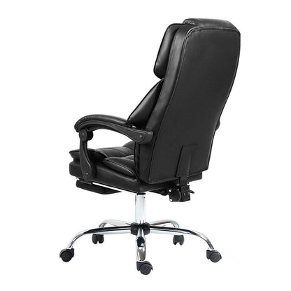 Artiss Executive Office Chair Leather Footrest (Black)