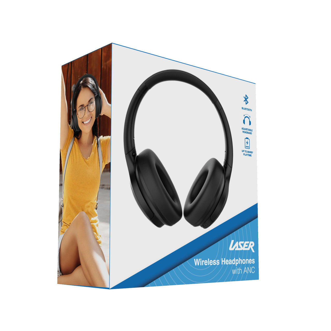 Laser ANC Bluetooth Headphones (Black)