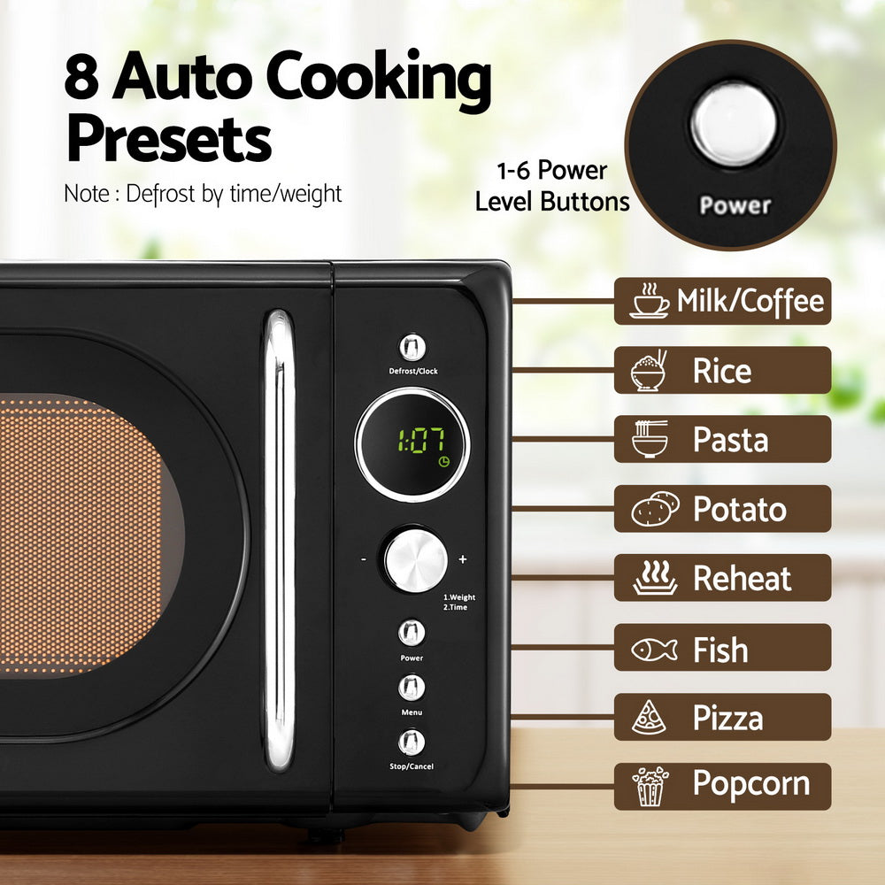 Devanti 20L Microwave Oven 700W (Black)