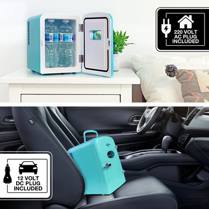 Koolatron Retro Mini Fridge 4L Aqua
