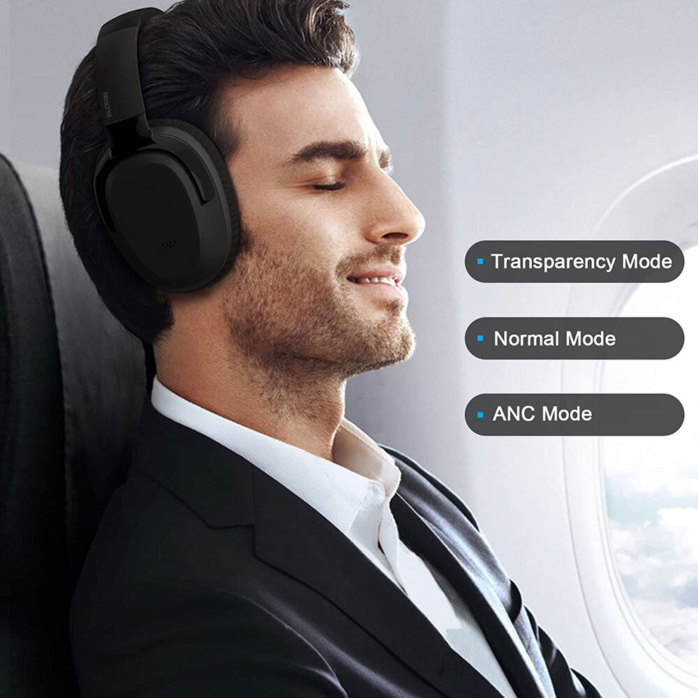 Silcron Active Noise Cancelling Bluetooth Headphones (Black)
