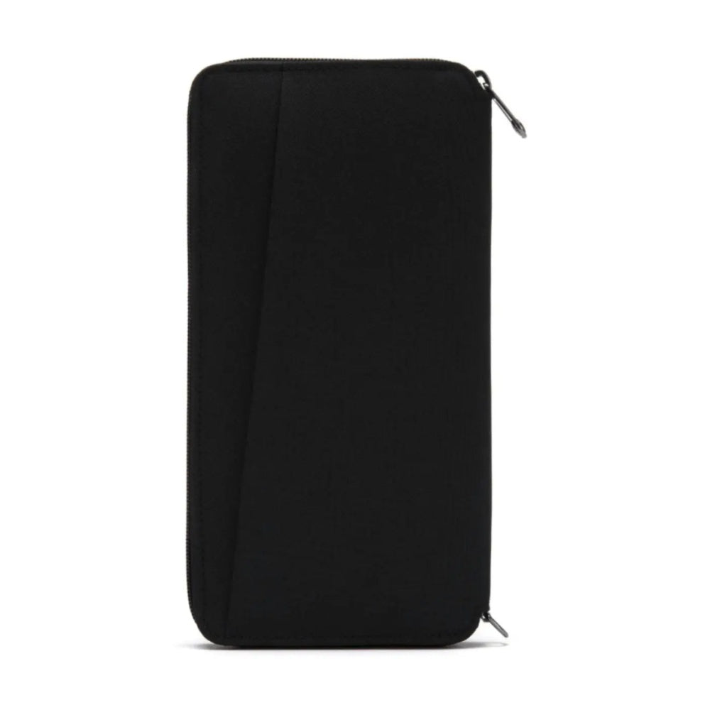 Pacsafe RFIDsafe RFID Blocking Mens Travel Wallet Recycled Polyester Jet Black