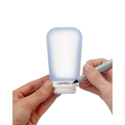 GoToob+ Travel Bottles Large 100 ml 3 Pack - Clear, Purple and Teal