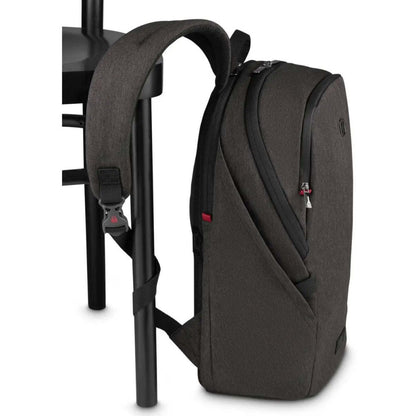 Wenger MX Light 16" Laptop Backpack Heather Grey SmartOrg Water Repellent