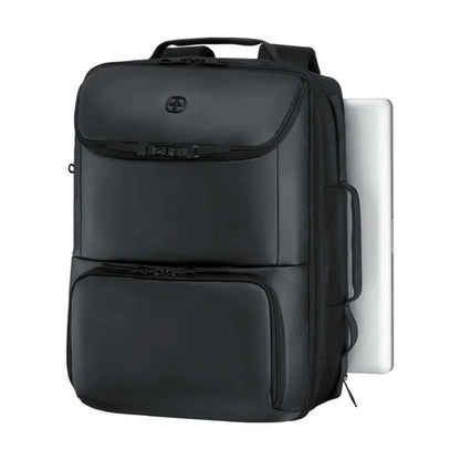 Wenger UrbanOne Travel Laptop Compartment Recycled PET Backpack Black 15.6in