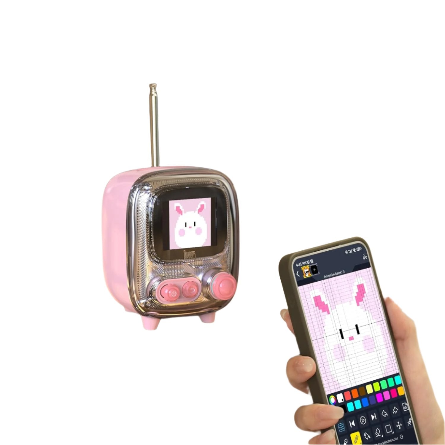 Divoom Tiivoo-2 Photo Album & Lyrics Speaker (Pink)