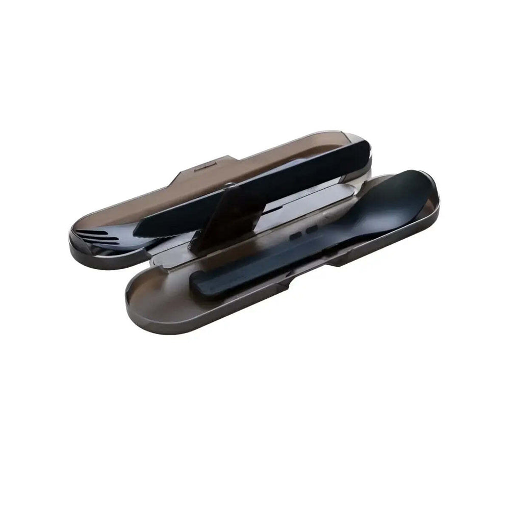 Humangear GoBites Trio Travel Cutlery Set with Toothpick and Bottle Opener Dark Grey