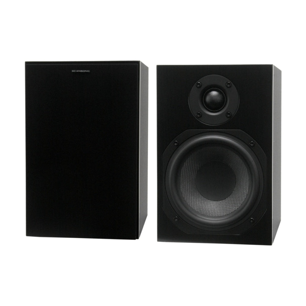 Scansonic HD 2-Pieces L5 Series Bookshelf Home Speakers 120W (Black)