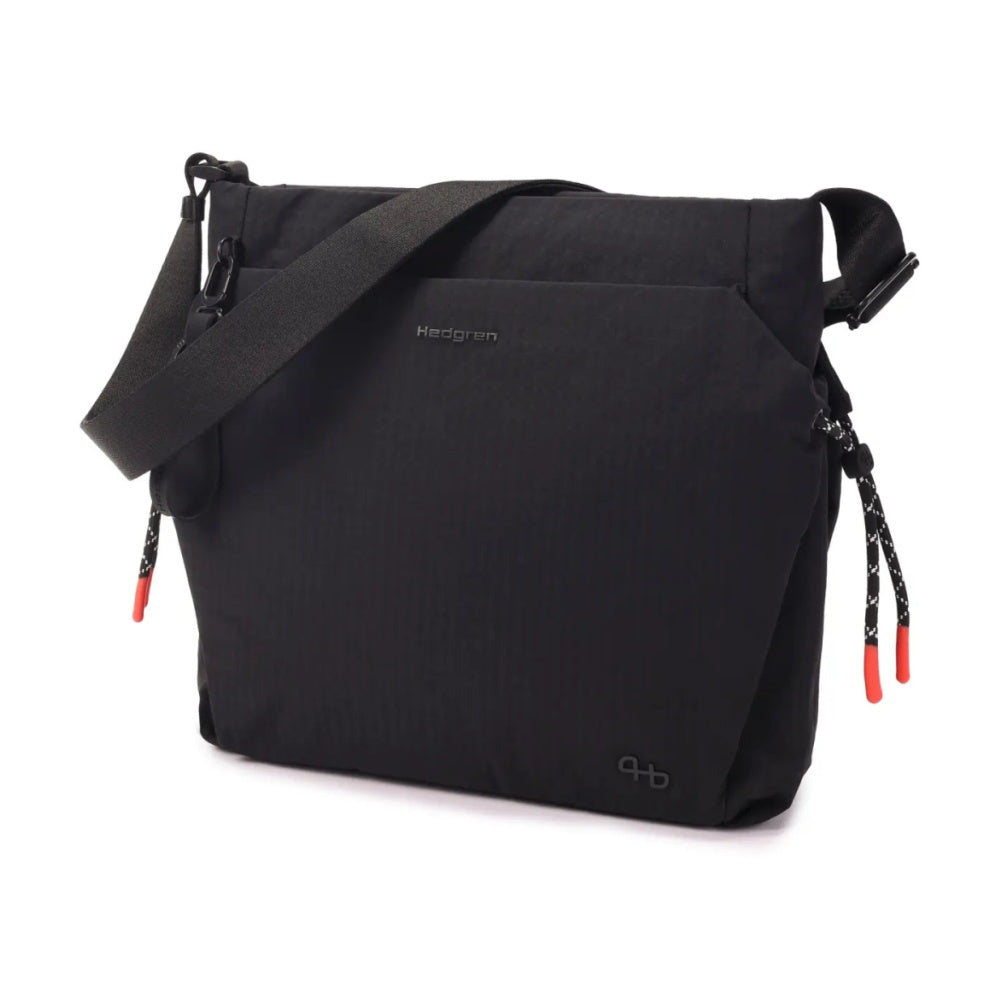 Hedgren MAKOTO 15.2L Womens Square Crossover Bag Lightweight Crossbody Black