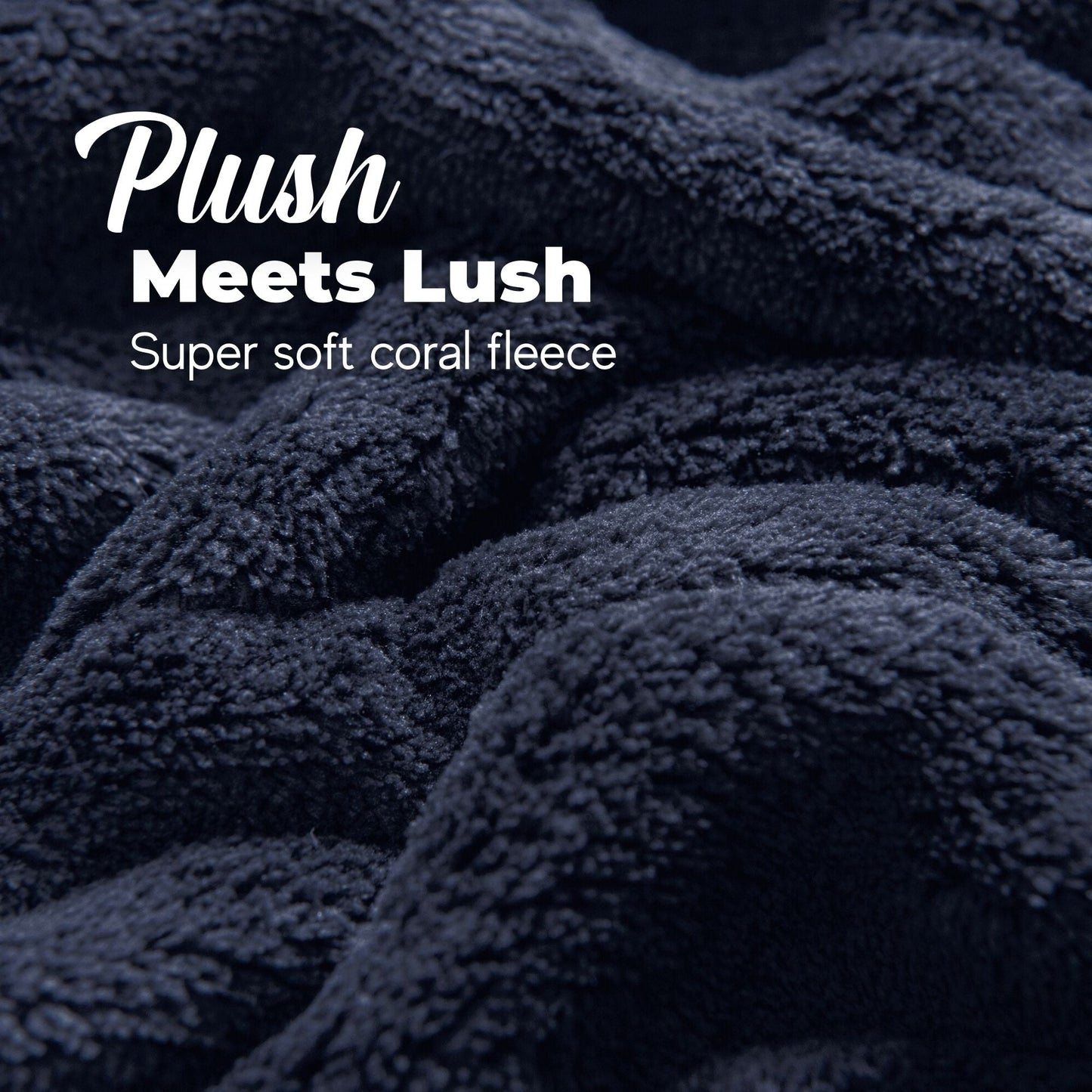 Dreamaker Coral Fleece Heated Throw - Midnight Blue