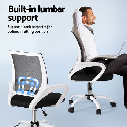 Artiss 2x Office Chair Mesh Computer Chairs Work Study Mid Back