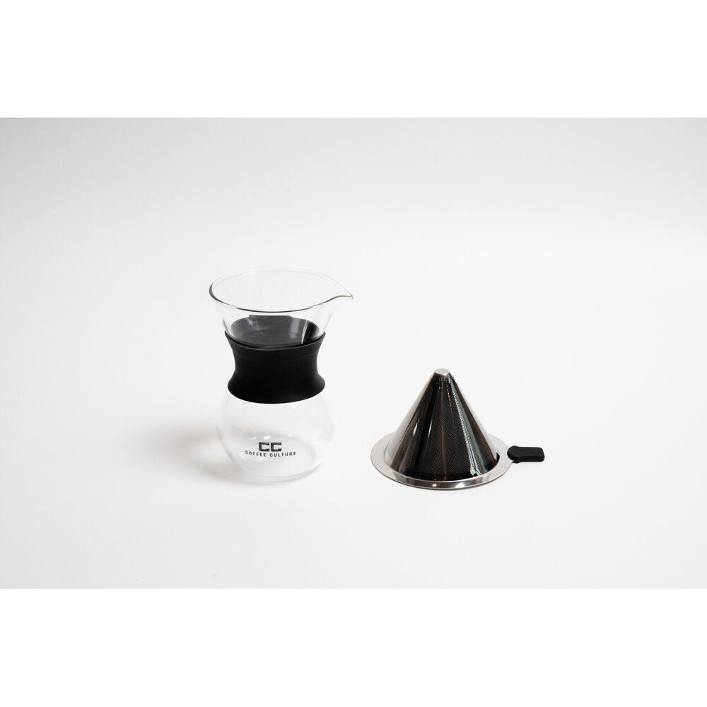 Coffee Culture 200ml Pour Over Coffee Maker Glass Jug Dripper with Filter