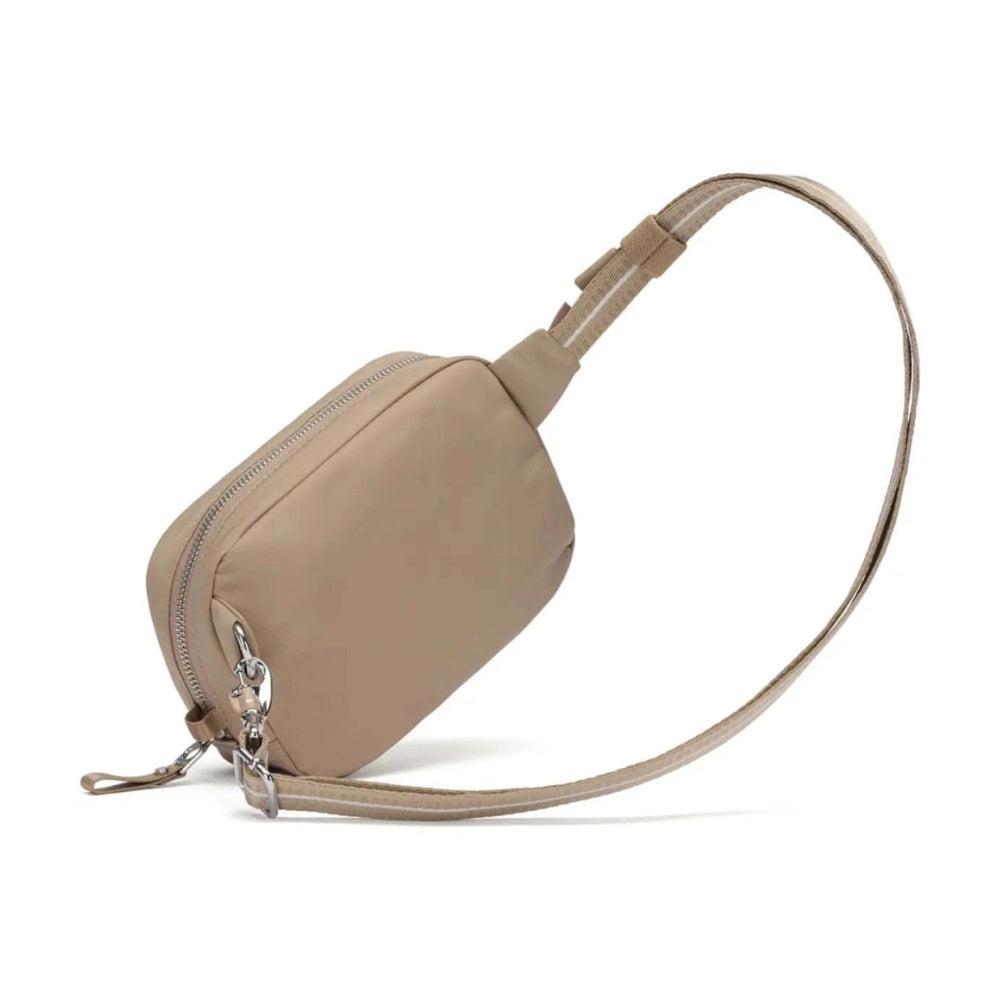 Pacsafe W Anti-Theft RFID Blocking Slashguard Micro Travel Sling Taupe