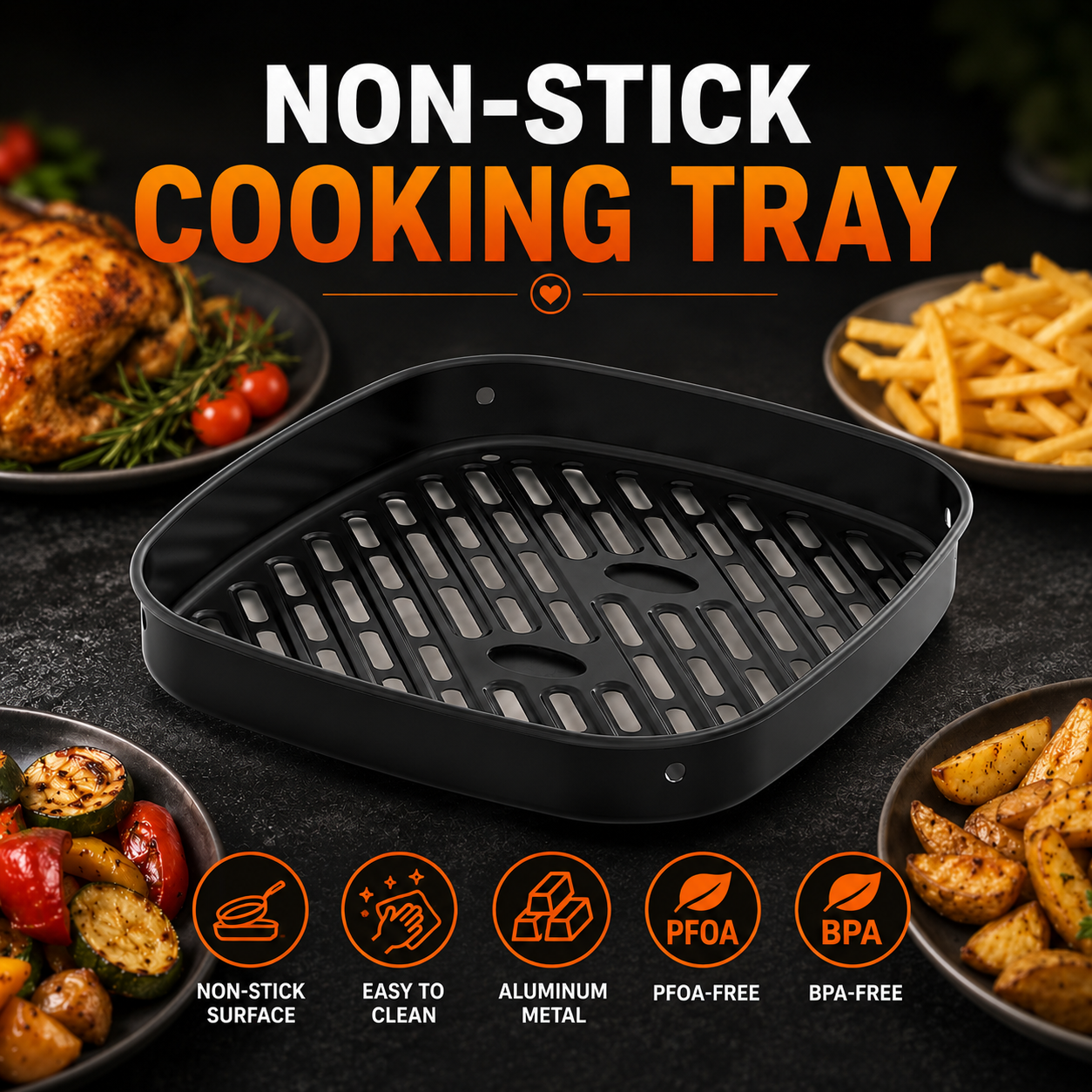 AUSPURE Air Fryer 4.5L, Easy Knob Control with Cookbook
