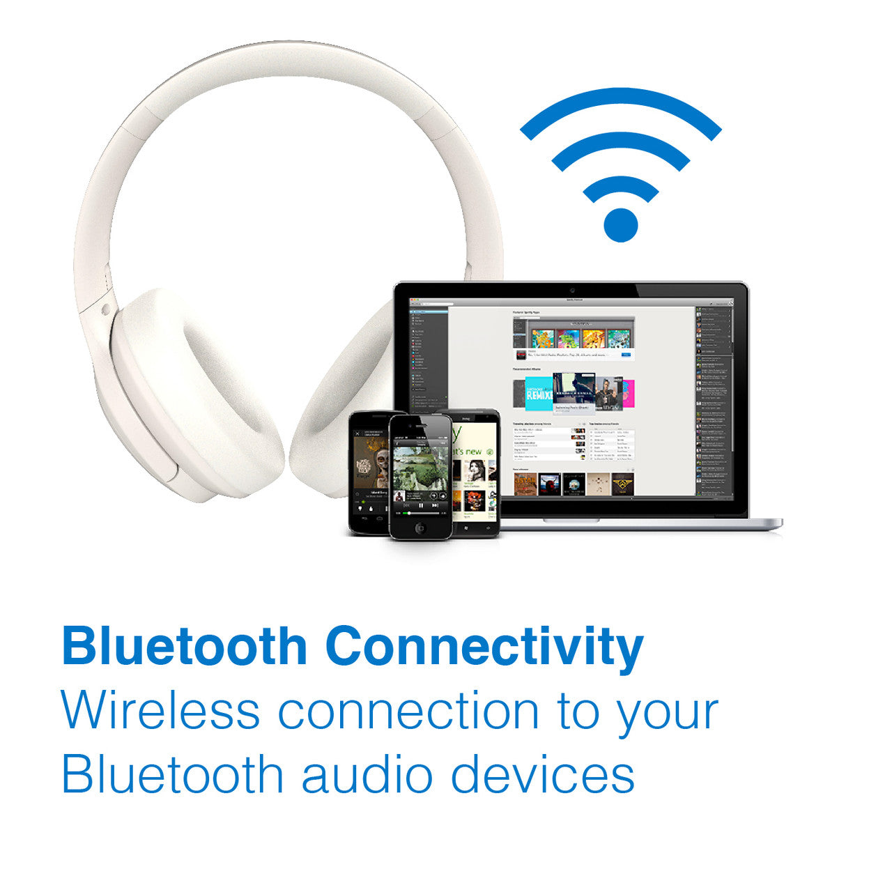 Laser ANC Bluetooth Headphones (White)