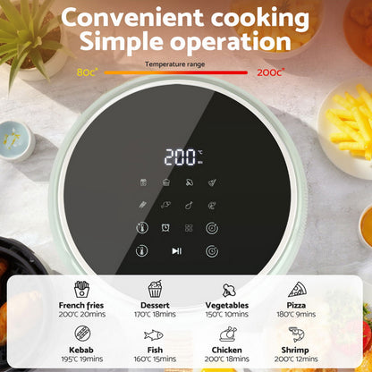 Devanti 5L Air Fryer Touch Control 1500W (Green)
