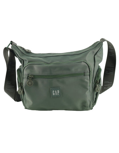 GAP Unisex Nylon Shoulder Crossbody Bag w/ Secure Zip 29x22cm Twig