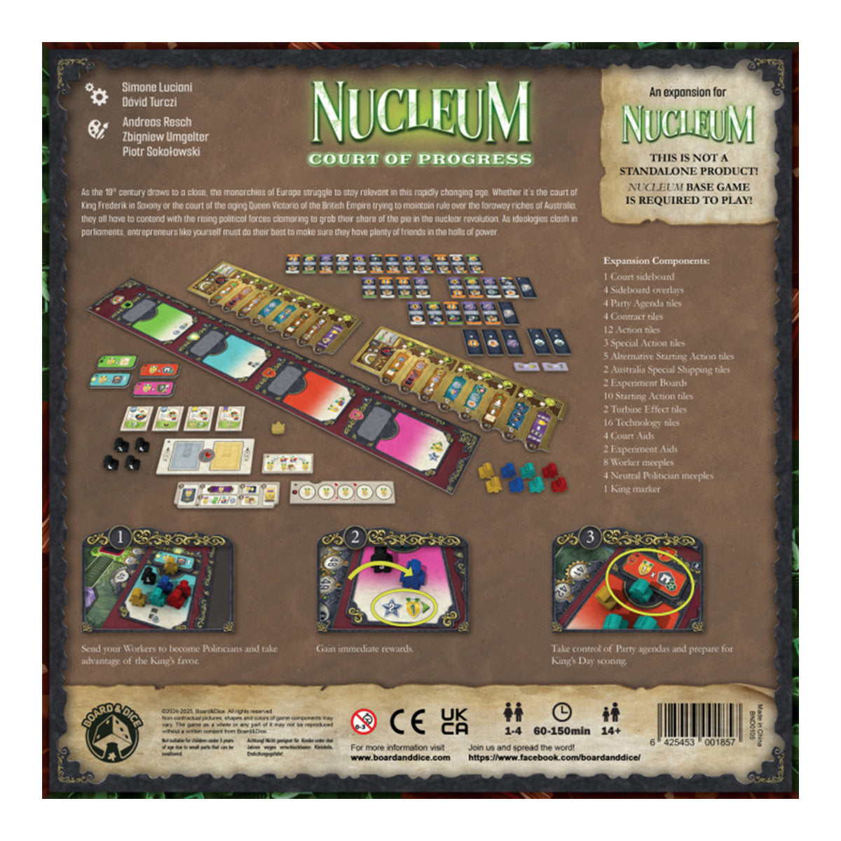 Board&dice Nucleum Court of Progress Expansion