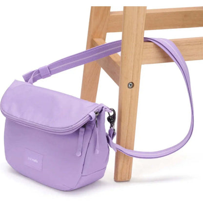 Pacsafe Go Anti-Theft RFID Blocking Expandable Saddle Crossbody Bag Lavender