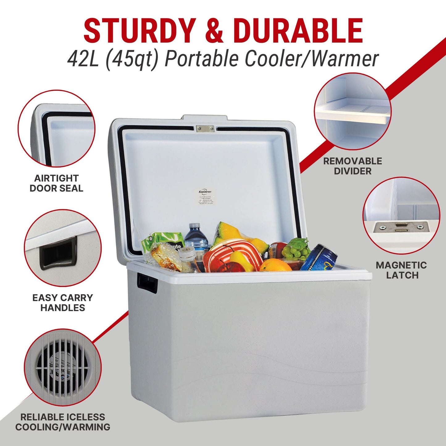 Koolatron Portable Electric Cooler, 42L