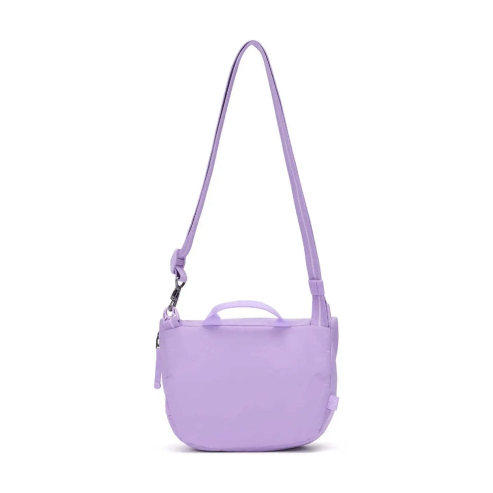 Pacsafe Go Anti-Theft RFID Blocking Expandable Saddle Crossbody Bag Lavender