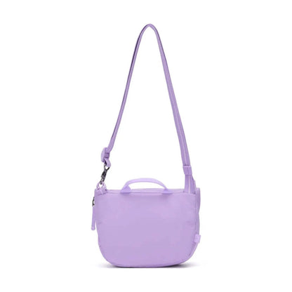 Pacsafe Go Anti-Theft RFID Blocking Expandable Saddle Crossbody Bag Lavender