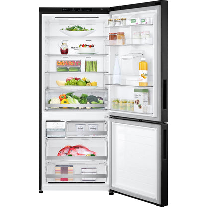 LG GB-W455MBL 420L Bottom Mount Fridge (Matte Black)