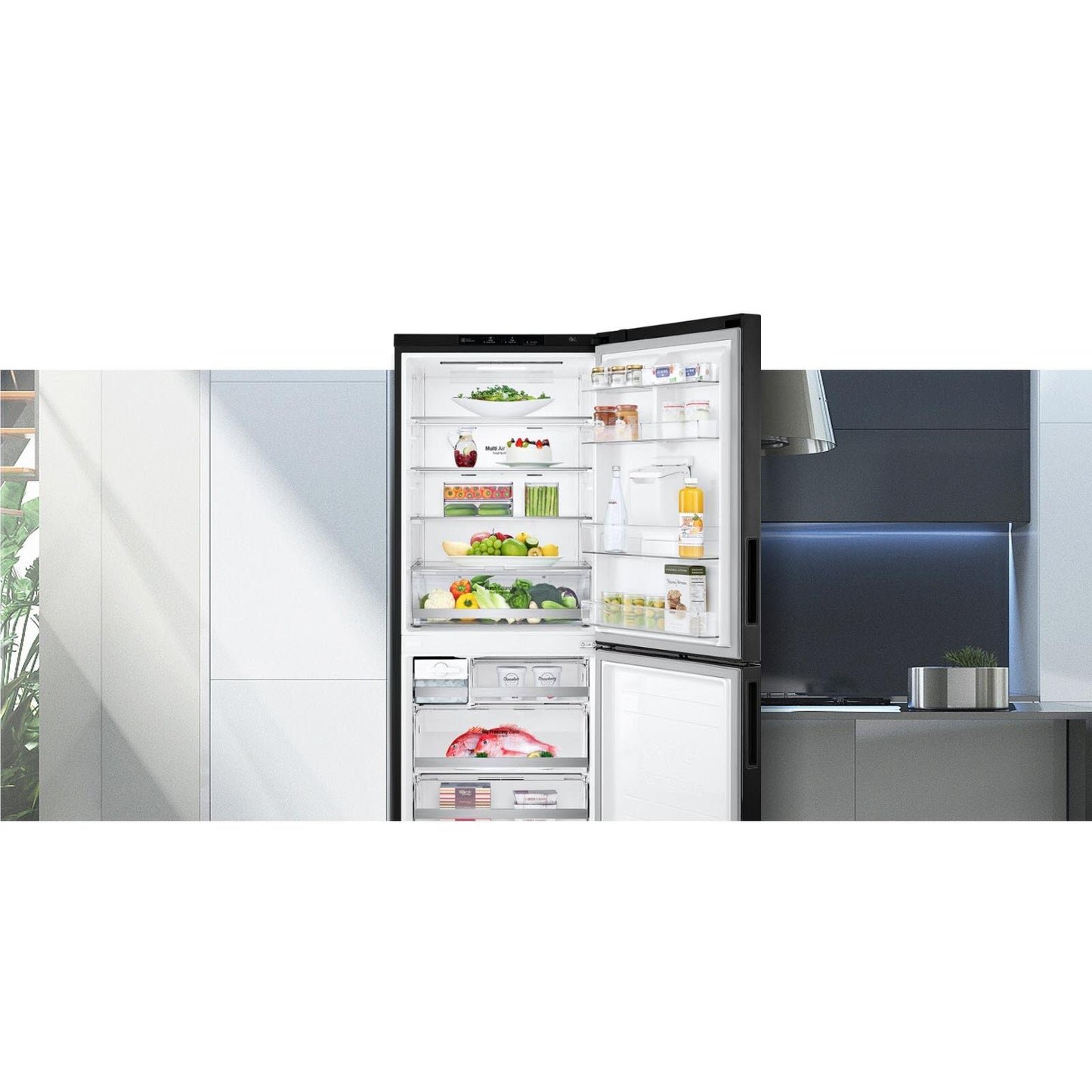 LG GB-W455MBL 420L Bottom Mount Fridge (Matte Black)
