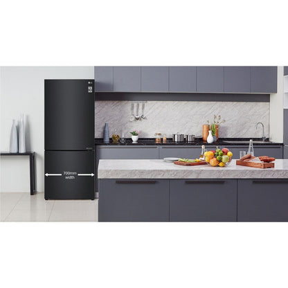 LG GB-455MBL 420L Bottom Mount Fridge (Matte Black)
