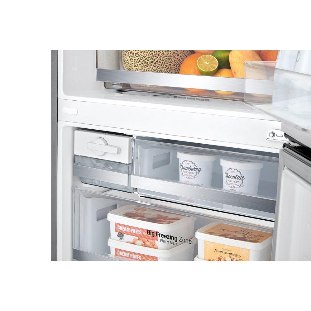 LG GB-455PL 420L Bottom Mount Fridge (Stainless Steel)